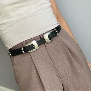 [SOLD] Double Buckle Belt, S